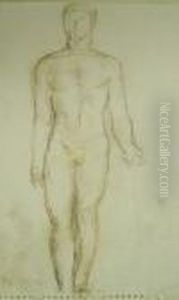 Femme Assise, Etudes De Visage, Nu Masculin Femme Assise, Etudes De Visage, Nu Masculin