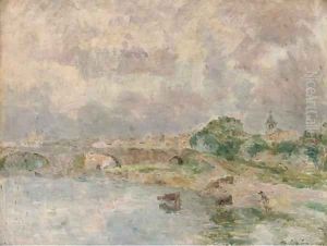 Le pont du chateau, les bords de l'Allier Le pont du chateau, les bords de l'Allier