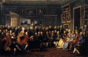 In the Salon of Madame Geoffrin in 1755, 1812 by Anicet-Charles-Gabriel Lemonnier
