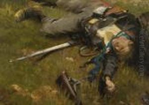 Soldat (mobile Tue): A Fragment From The Panorama Of The Battle Of Champigny by Jean Baptiste Edouard Detaille