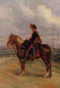 Militaire A Cheval by Jean Baptiste Edouard Detaille