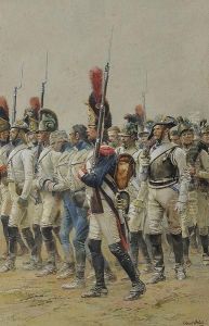 Prisonniers Autrichiens Gardes Par Un Grenadier De La Garde by Jean Baptiste Edouard Detaille