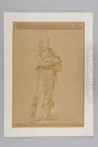 Hussard En Pied by Jean Baptiste Edouard Detaille