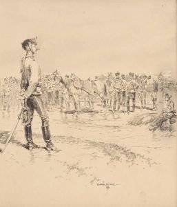 Soldats Au Campement by Jean Baptiste Edouard Detaille