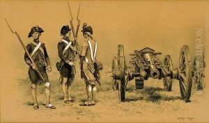 Artilleurs A L'exercice by Jean Baptiste Edouard Detaille