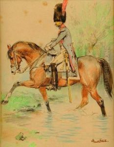 Carabinier A Cheval by Jean Baptiste Edouard Detaille