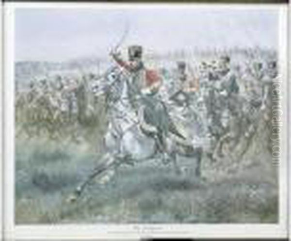 Vive L'empereur. La Charge Du 4e Regiment De Hussards A... by Jean Baptiste Edouard Detaille