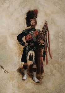 Scottish Soldier With Bagpipes