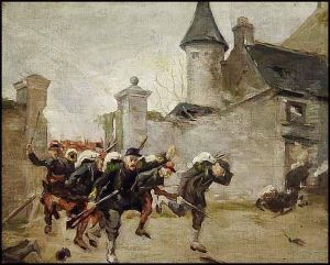 Retreating Soldiers by Jean Baptiste Edouard Detaille