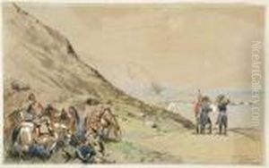 La Halte Des Dragons, Aout 1892 by Jean Baptiste Edouard Detaille