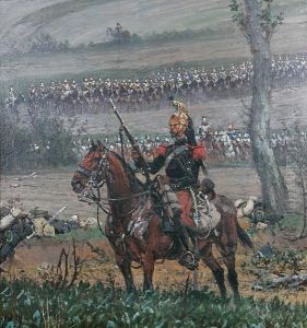 French Cavalry Preparing To Charge by Jean Baptiste Edouard Detaille