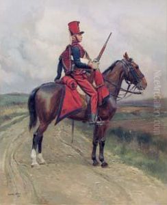Sixieme Regiment De Chasseur A Cheval by Jean Baptiste Edouard Detaille
