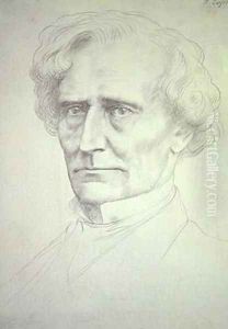Portrait of Hector Berlioz 2 by Alphonse Legros