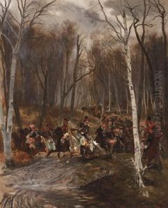 A Skirmish Between Cossacks And The Imperial Bodyguard