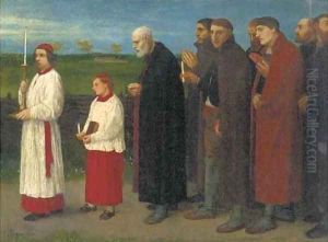 A religious procession by Alphonse Legros