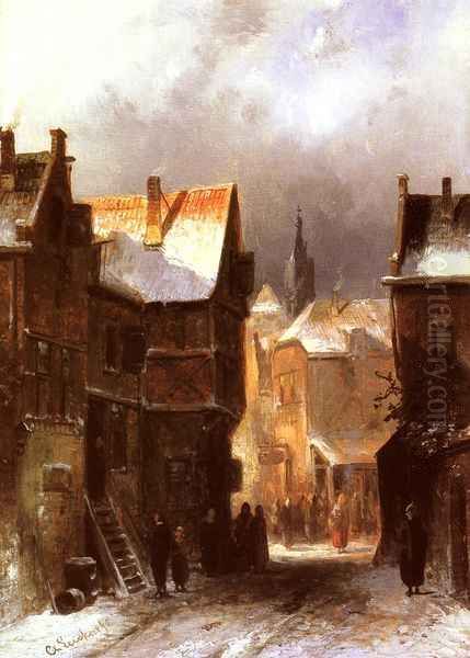 A Dutch Town in Winter - view 1