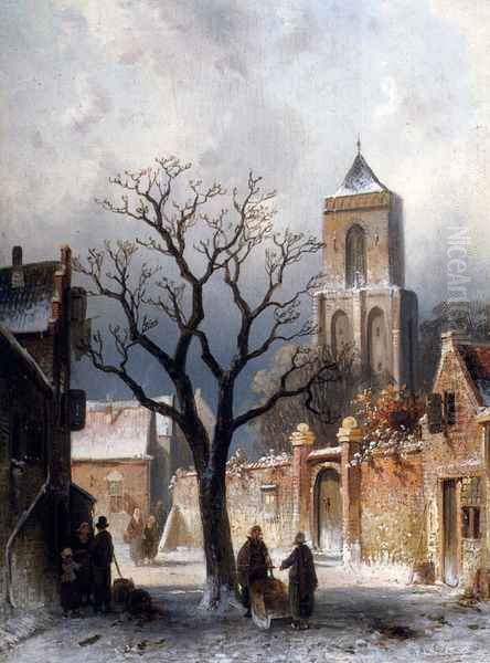 A Village Snow Scene - view 1