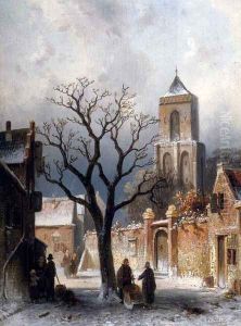 A Village Snow Scene