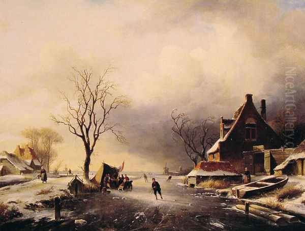 Winter Scene with Skaters - view 1