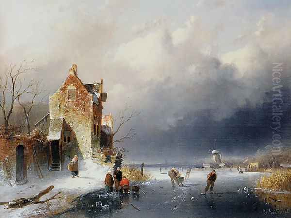 Ice View With Skaters - view 1
