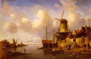 Winter and Summer Canal Scenes: A Pair of Paintings (Pic 2)