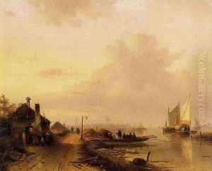 The Ferry 1 by Charles Henri Leickert