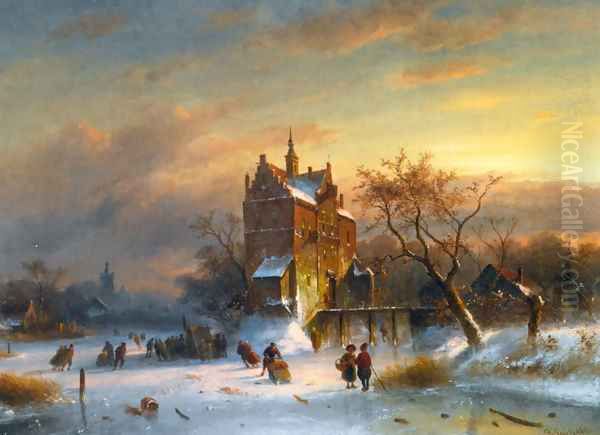 Skaters Near A Castle - view 1