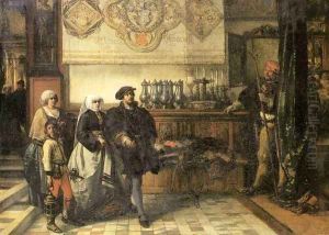 Frans Floris Going to a Saint Luke's Day Feast 1540 by Baron Jan August Hendrik Leys