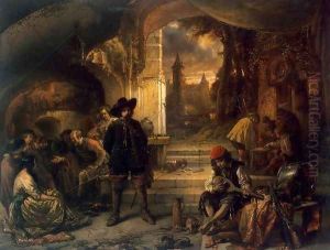 Guardroom by Baron Jan August Hendrik Leys