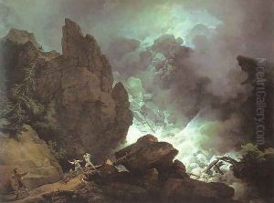 An Avalanche in the Alps 1803 by Philip Jacques de Loutherbourg