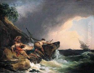 Rocky Coastal Landscape in a Storm 1771 by Philip Jacques de Loutherbourg