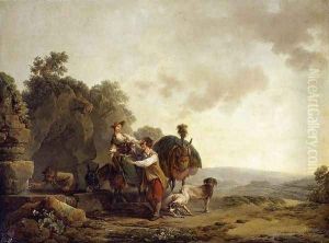 Travellers at a Well 1769 by Philip Jacques de Loutherbourg