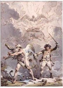 Painting for the Lodge of the Companions 1787 2 by Philip Jacques de Loutherbourg
