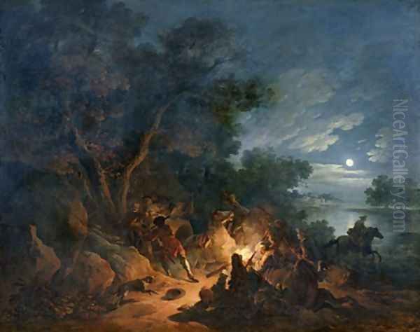 Attack by Robbers at Night 1770 - view 1