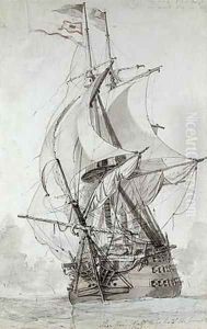 La Montagne 1794 by Philip Jacques de Loutherbourg