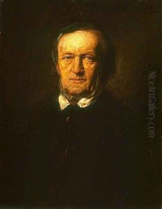Bildnis Richard Wagner (Portrait of Richard Wagner) by Lenbach Franz Von