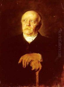 Portrait Of Furst Otto von Bismarck by Lenbach Franz Von