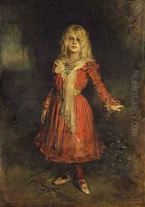 Marion Lenbach, the Artist's Daughter by Lenbach Franz Von