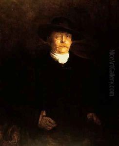 Portrait of Otto Von Bismarck by Lenbach Franz Von