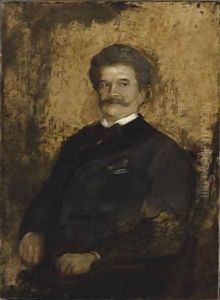 Portrait of Johann Strauss the Younger by Lenbach Franz Von