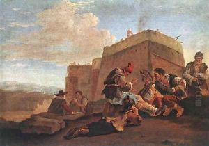 Landscape with Morra Players 2 by Pieter Van Laer (BAMBOCCIO)