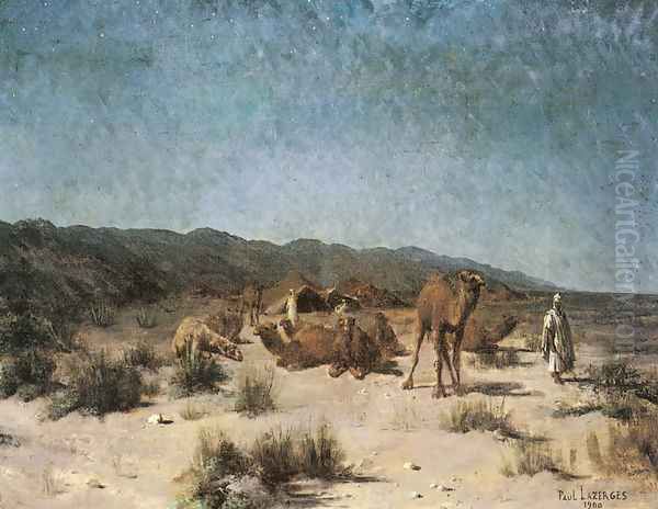 Arab Encampment under a Starry Sky - view 1