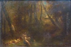 Woodland Nymphs by Narcisse-Virgile D Az De La Pena