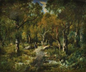 Une Allee En Foret, Effet D'automne by Narcisse-Virgile D Az De La Pena