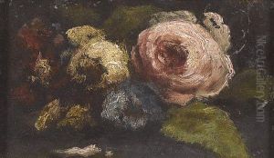 Rosenstillleben by Narcisse-Virgile D Az De La Pena