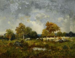 Broad Landscape With A Woman Walking