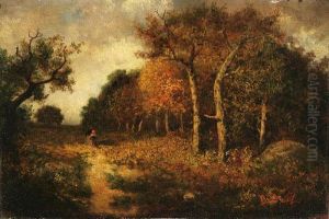 Woods At Fontainebleau by Narcisse-Virgile D Az De La Pena