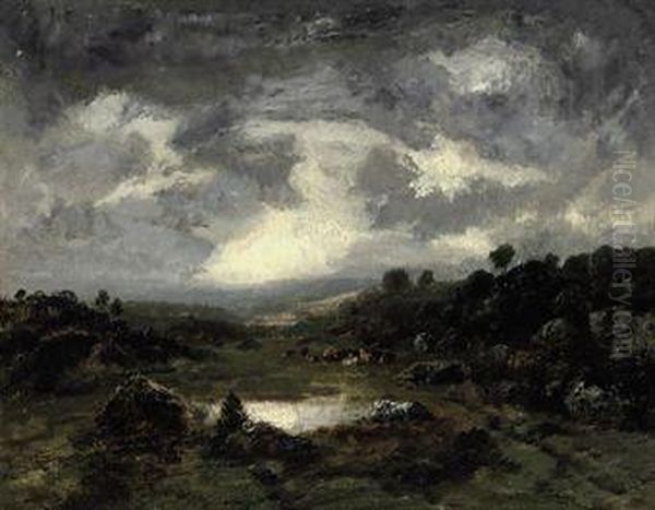 Crepescule Dans La Pleine De Barbizon - view 1