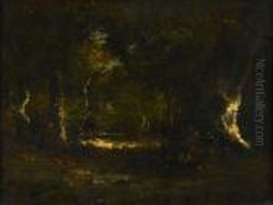 Fontainebleau Forest by Narcisse-Virgile D Az De La Pena