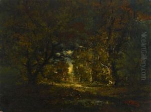 Forest Interior by Narcisse-Virgile D Az De La Pena